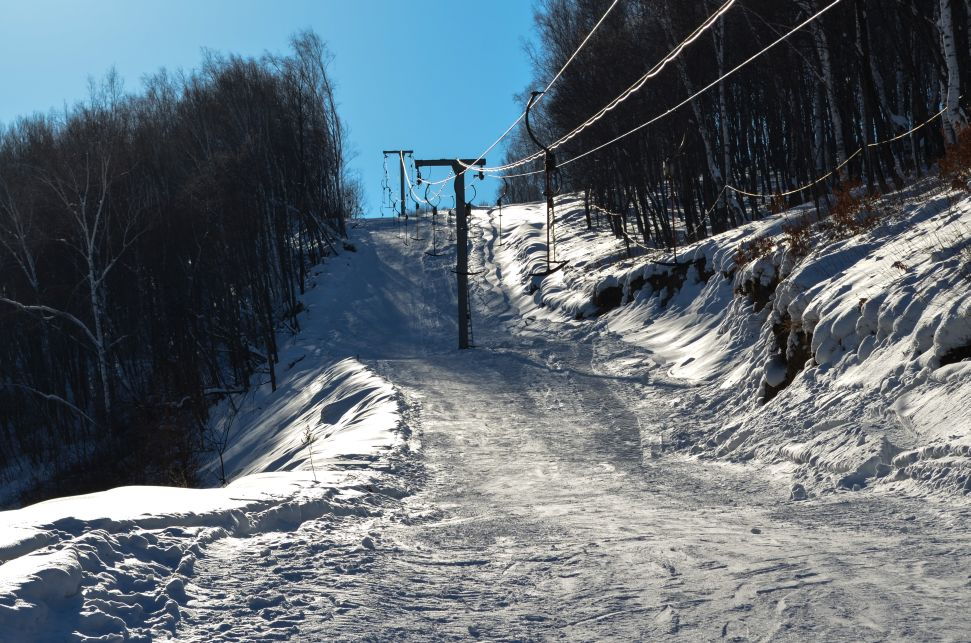 Вид с нижней части подъёмника